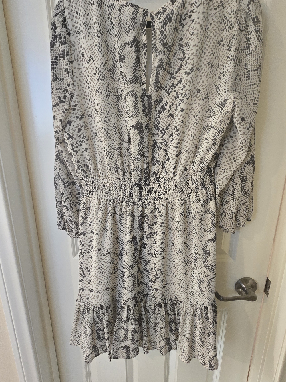 J. Crew Neutral Snakeskin Tiered Dress - Picture 4 of 5